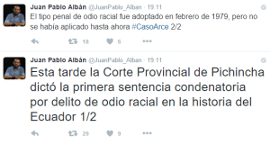 Foto: twitter.com/JuanPablo_Alban